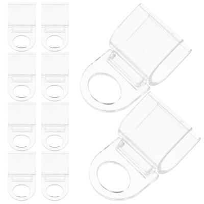 10pcs Curtain Clips Transparent Acrylic U-Shaped Lifting Clips For Roller Blinds Window Shade Accessories Blind Holder