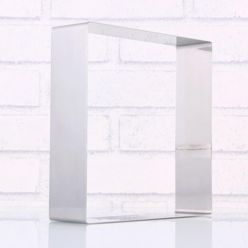 BESTonZON 17 Inch Square Mousse Mold, Non-Stick Seamless Stainless Steel Cake Ring, Baking Supplies, Cutter, Kitchen Pie Mold for Home Baking