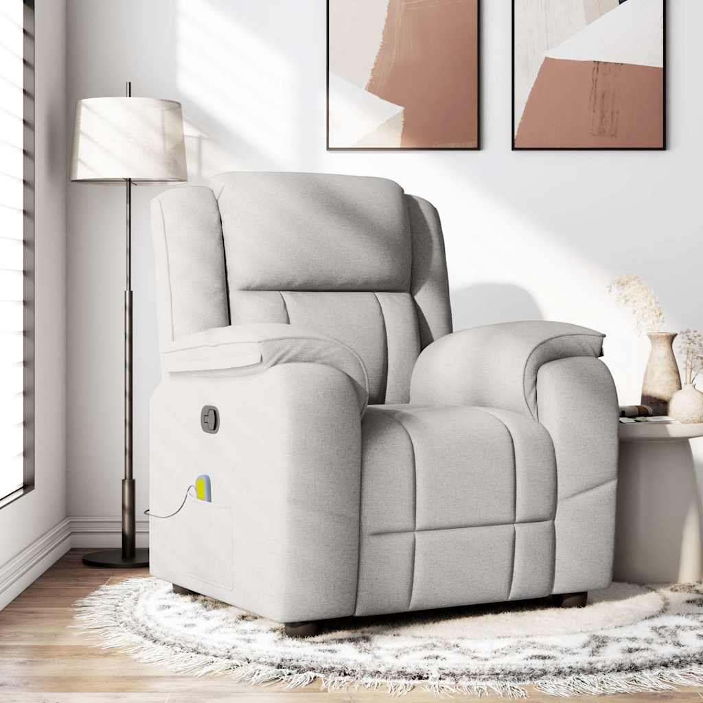 Massage Chair Cloud Gray Fabric