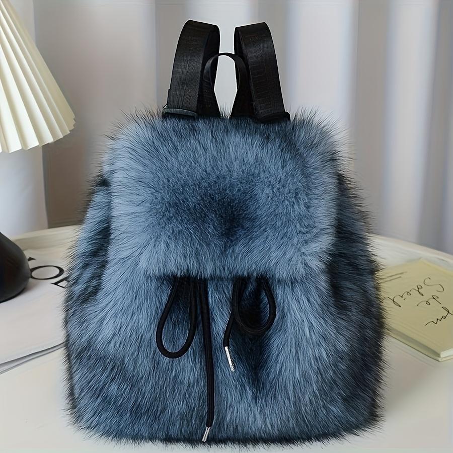 

Casual Drawstring Flap Magnetic Closure Large Capacity Bag, Knapsack Backpack for Women, Purse Backpack, Small Backpack Bag for Women синий