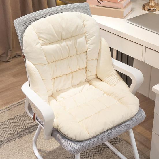 Seat Cushion with Removable Washable Cover Thick High-Resilience Filling Integrated Design Ergonomic Chair Cushion