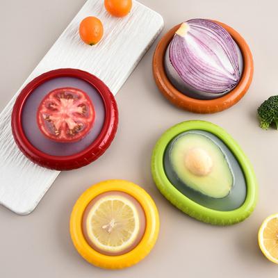 1/4Pcs Fruit And Vegetable Storage Containers for Fridge Onion Saver Reusable Crisper Box Holder Keeper Freshness Portable