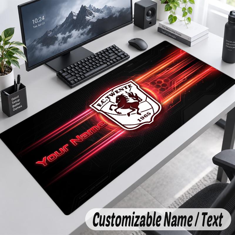 Custom Name Text Mouse Pad FC Twente Personalized Desk Pad For Work And Gaming