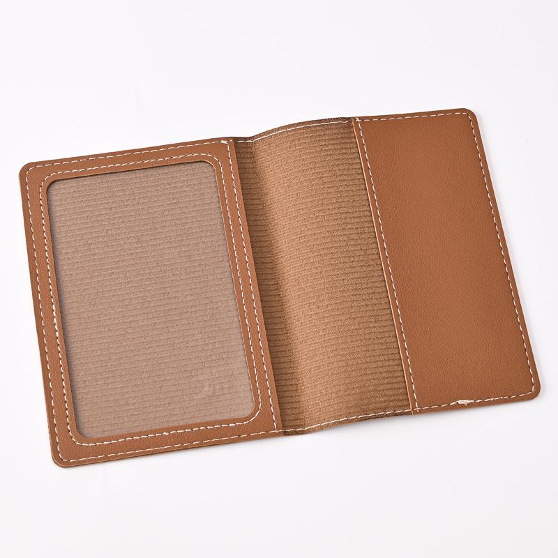 Thickened PU Leather Map-Stamped Luggage Tag & Passport Holder Set