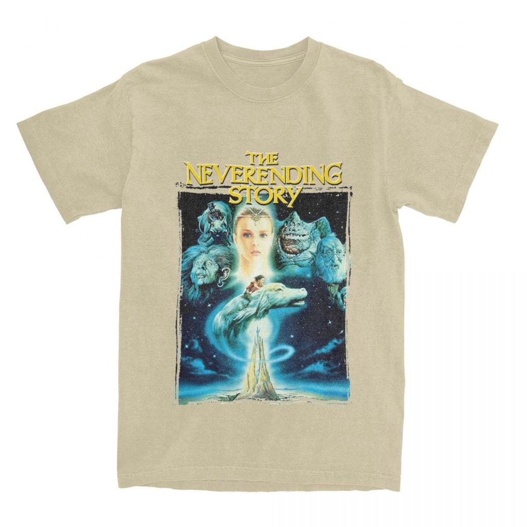 The Neverending Story Merch T-Shirts Men Women Classic Film Falkor Humorous 100% Cotton Summer Tops