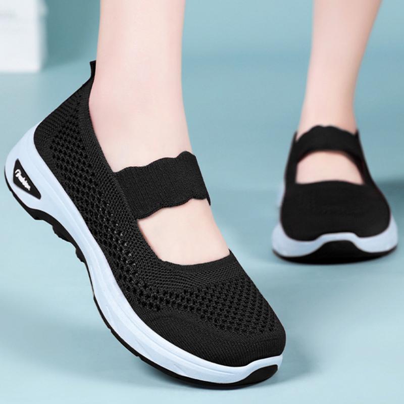 Knit Mesh Breathable Summer Sneakers for Women 2025 Lightweight Slip On Casual Shoes Woman Soft Sole Comfortable Walking Shoes