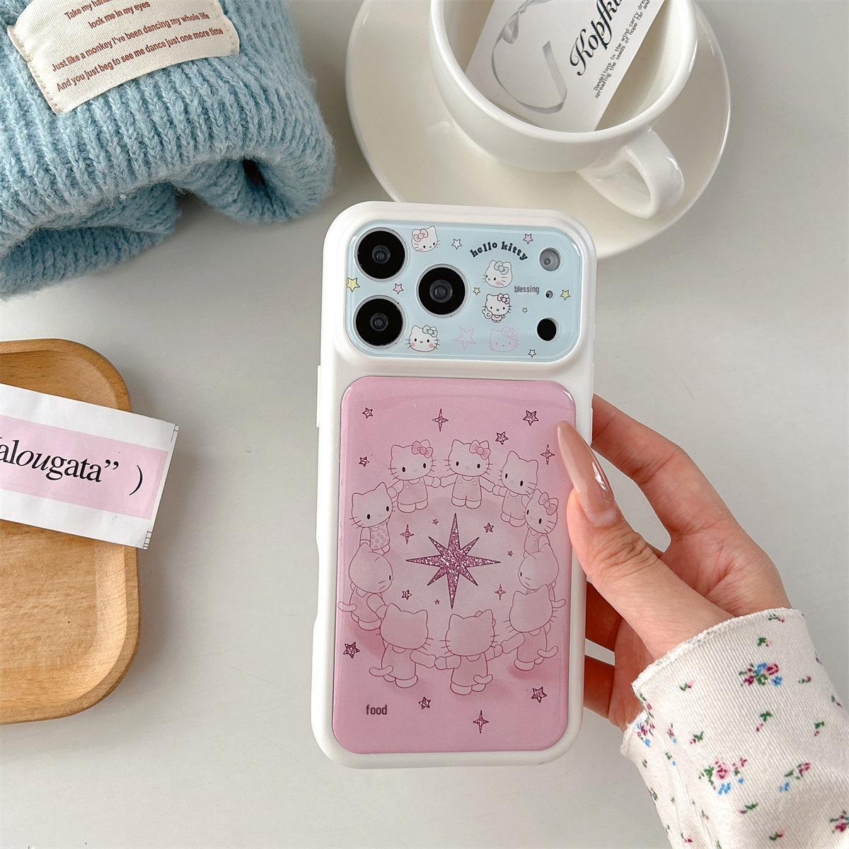 

Cartoon Epoxy KT Cat Anti-Fall Phone Case for iPhone 15/17/16 Pro Max iPhone 16
