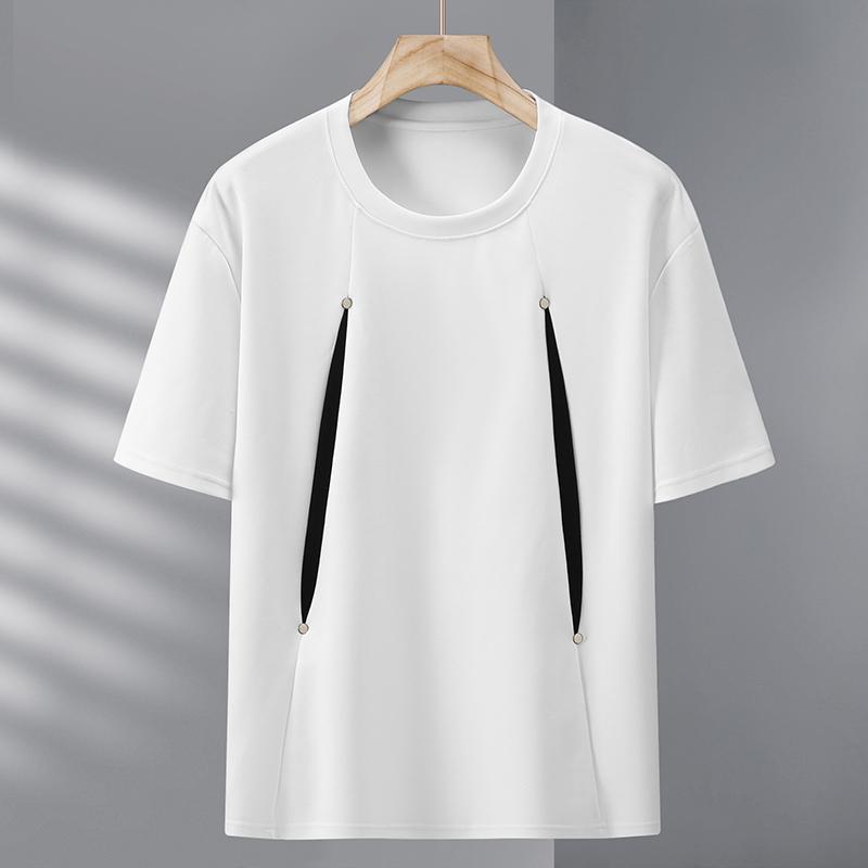 Mote Oversized T-skjorte for Menn i Store Størrelser 4XL-11XL Sommer Topper Casual Kortarmet T-skjorte Sommer Herreklær