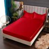 Solid Color Fitted Sheet Satin Rayon High-End Mattress Cover Elastic Band Sheets Sale Bed Sheet