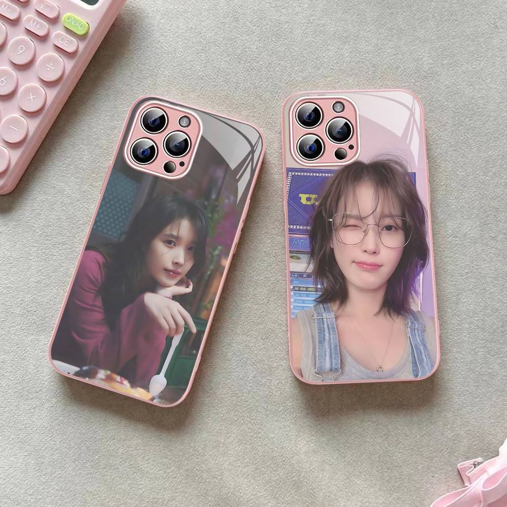 Korean L-Lee Ji Eunes Female Singer For IPhone 14 13 12 Mini 11 Pro XS Max X XR 14 Plus Tempered Glass Cover