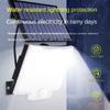 Lumină solară de 1000 mAh, în aer liber, rezistentă la apă, cu senzor de mișcare, proiector, telecomandă, 4 funcții pentru curte, garaj, curte