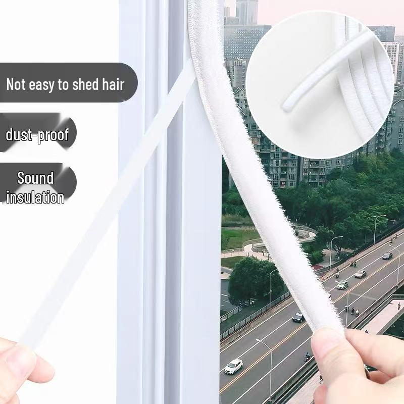Self-Adhesive Soundproof & Heat Insulation Wool Strip for Doors & Windows - Windproof Gap Sealer