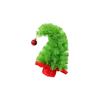 Tilted Green Christmas Tree Decoration Tiny Miniature PVC Festival Tree Ornament for Mantels Tabletop Shelf Display