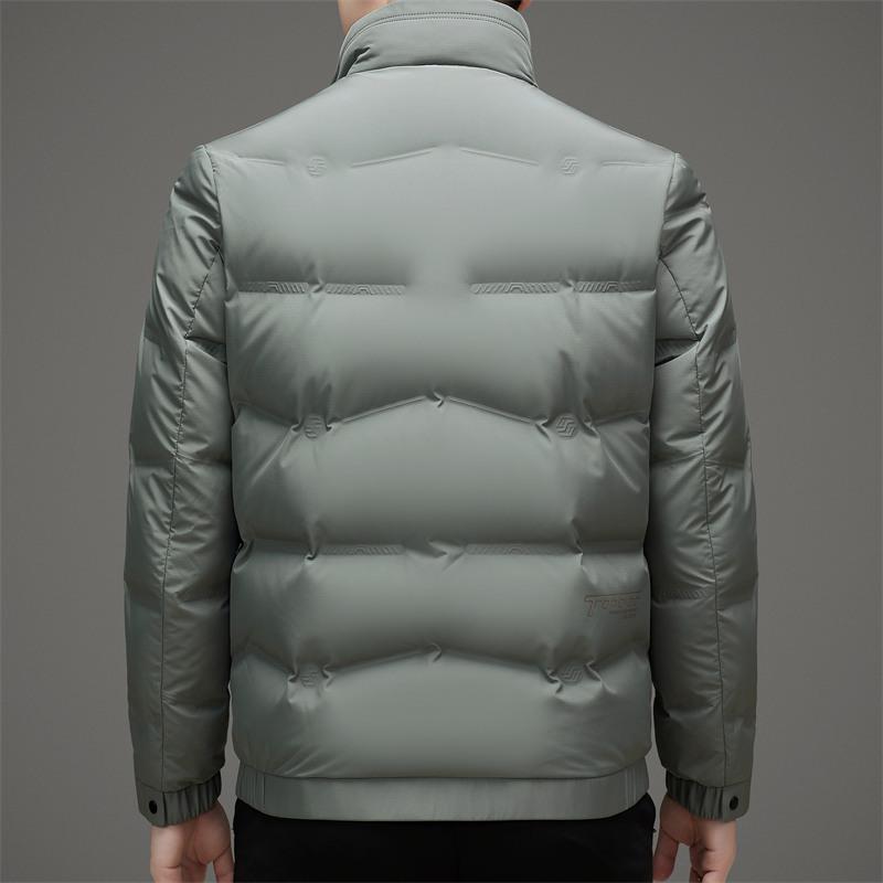 Doudoune Homme Automne et Hiver Épaissie 90 Duvet de Canard Blanc Chaude Manteau Pain Homme Col Montant Doudoune Veste Vêtements Homme