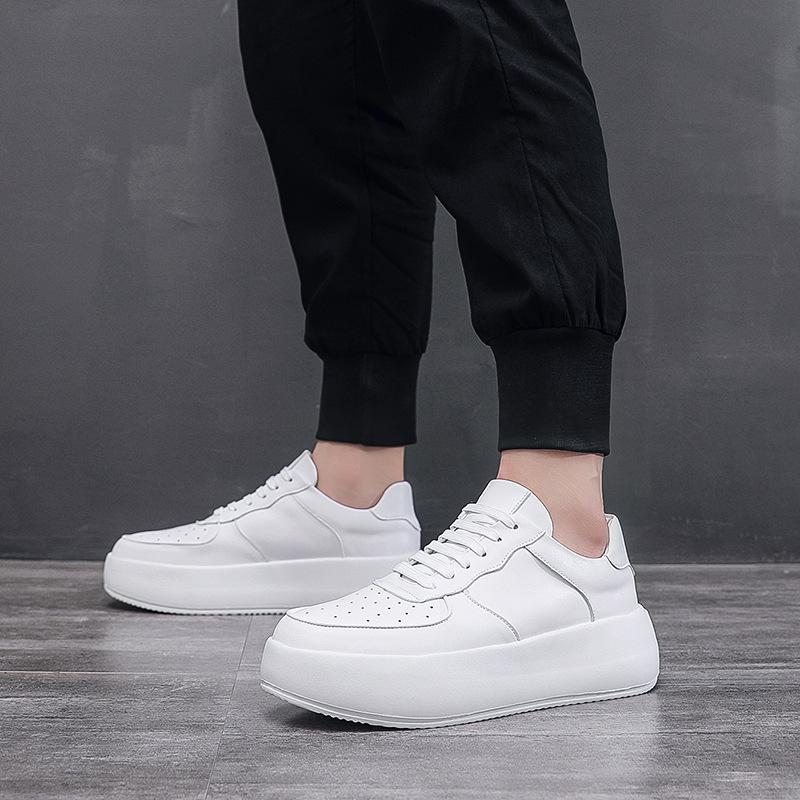 Herrenschuhe Board Schuhe Herbst neu kleine weiße Schuhe Plateau europäische trendige Schuhe Herrenbekleidung mit Internet-Prominenten Live-Übertragung von