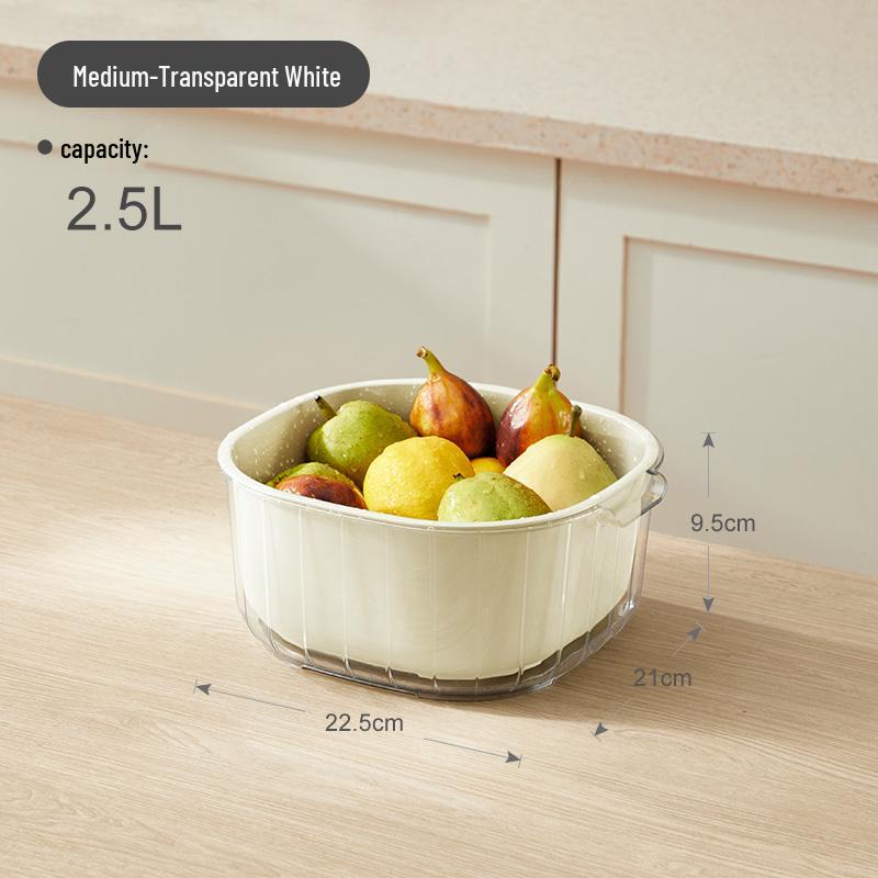 Doppelschichtige Küchenspüle: Obst/Gemüse waschen & abtropfen lassen