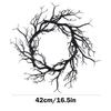 Halloween Wreath Black Twig Garland Fake Branch Decor Artificial Door Wreath Hanging Nament Front Door Garlands Festive Party