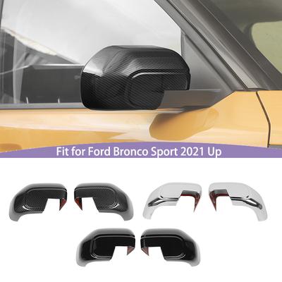 Car Rearview Mirror Decorative Frame Cover For Ford Bronco Sports 2021 Up Car Exterior Accessories , ABS Plastic