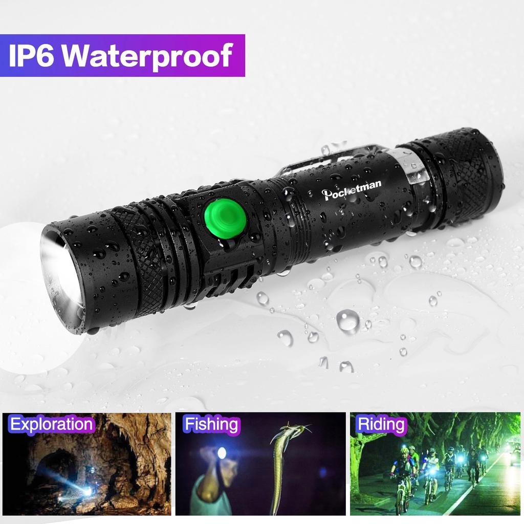 Details about / 3 Sets 350000LM Zoom LED Super Bright Flashlight Torch Handheld Lamp Camping