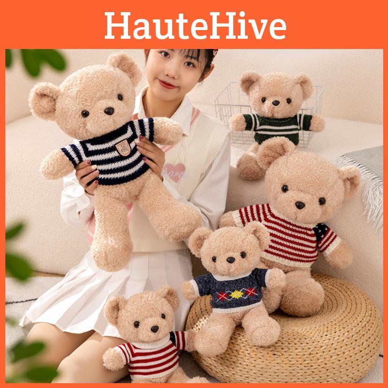Sweater Wear Teddy Bear Plush Toy Cartoon Stuffed Doll Decoration Kids Gift