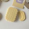 Portable Biscuit Make-Up Mirror Cheese Biscuit Design Biscuit Pocket Mirror  Daily Use