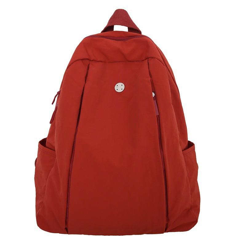 Backpack Women Simple Style Fashionable Nylon Outdoor Light Waterproof Travel Bag Large Capacity Schoolbag Junior High School Students