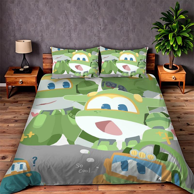3D Print Super Wings Jett Bedding Set Single/Twin/Full/Queen/King Size Adult Bedroom Duvet cover Sets Anime Gift