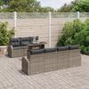 VidaXL Ensemble de canapé de jardin de 8 pièces avec coussins gris en poly rattan 3348585