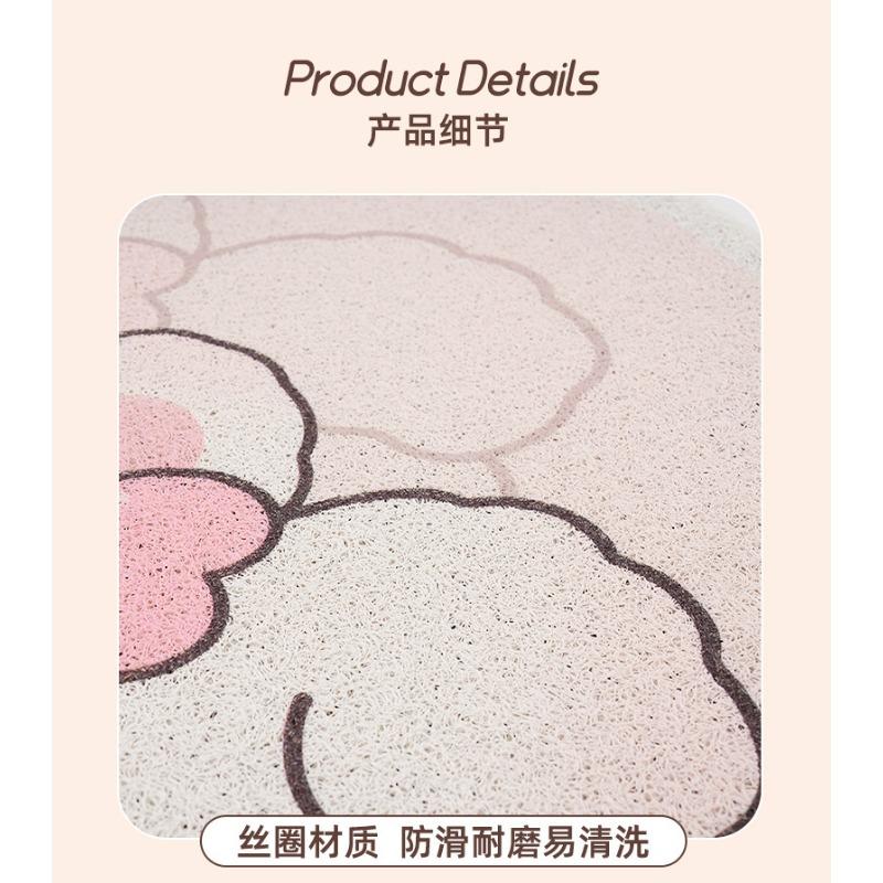 Cute Cartoon Coiled Wire Car Floor Mat Anti Dirt Universal Vehicle Interior Protection Pad
