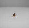 Pear Shape Tiger Eye Stacking Ring, 925 Solid Sterling Silver, Minimalist Statement Boho Gemstone for Women