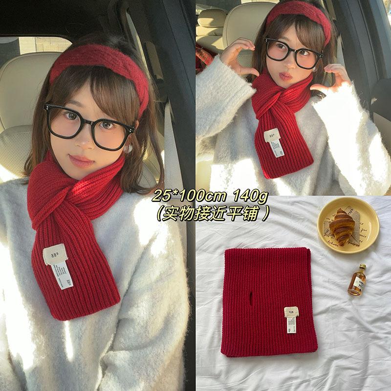Christmas Series New Red Atmosphere Scarf Collection Women's Winter Wind Advanced Autumn and Winter Warm Scarf