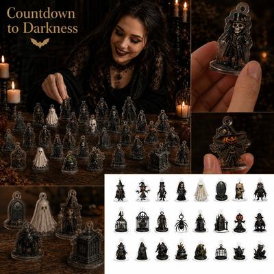 Halloween Advent Calendar, -Day Holiday Countdown with 2D Pendant
