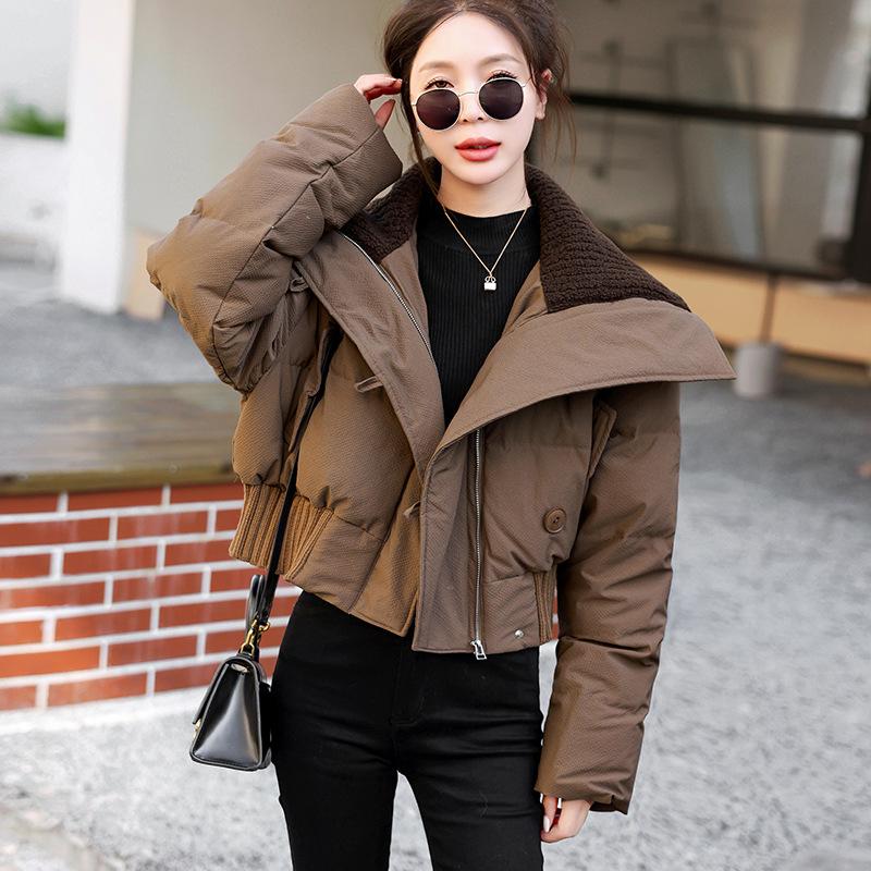 New cotton-padded clothes for women's winter short thickened cotton-padded clothes, cotton-padded jackets for small people, loose coats are trendy.