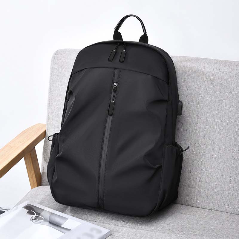 SCIONE Men's Casual Large-Capacity Backpack Lightweight Burden-reduced Waterproof Solid Color Minimalist Outdoor Leisure Sports Backpack