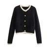 Fashion Style 2024 Spring New Arrival Women's Clothing Slim Looking Easiest for Match Button Decoration Long Sleeves Knitting Cardigan 06427034
