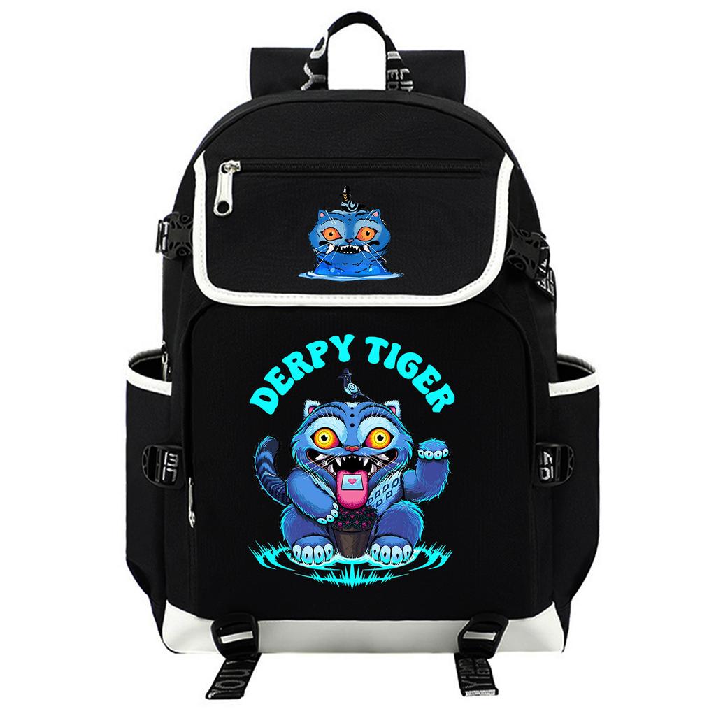 Trend Kpop Anime Cartoon Printed Backpack Lightweight Large Capacity Casual Student School Bag