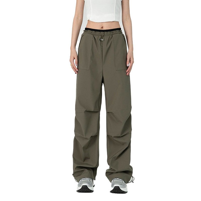 

Street Outdoor Softshell Cargo Pants for Men and Women, 2025 Autumn and Winter Trendy Brand Sports Hiking Windproof Waterproof Paratrooper Pants Army Green L