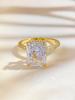 925 Silver 4CT Gorgeous Rectangle Zircon Ring For Women Engagement Wedding Romantic Luxury High Quality Fine Jewelry