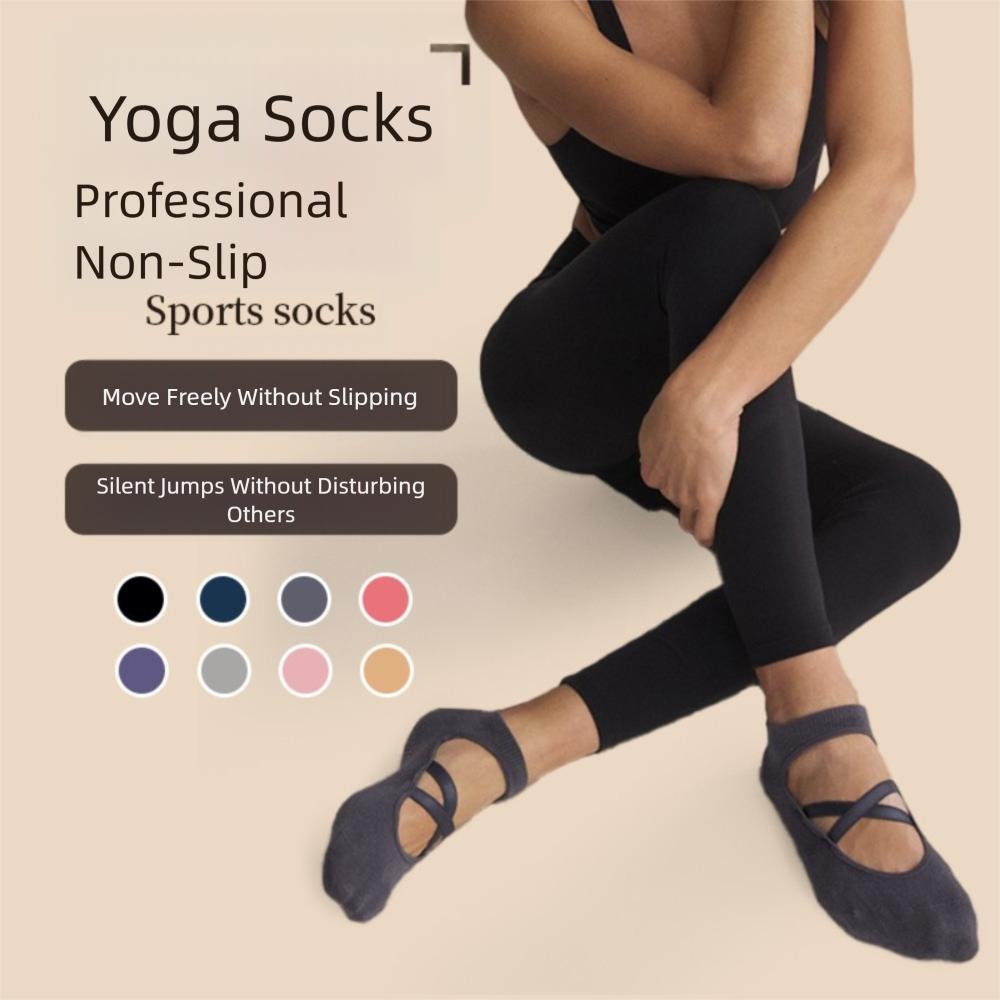 Cotton Pilates Socks Breathable Mid Tube Socks Casual Yoga Socks Women