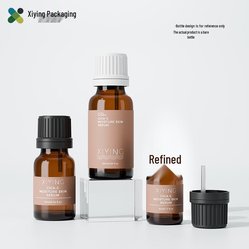 

Brown Essential Oil Bottles - 30ml & 100ml Glass with Small Cap for Original Liquid Dispensing 5ml; Small Black Cap 1.5; Glass