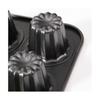 12-Cavity Canele Mold Cake Pan Non-Stick Canele Muffin Bakeware Cupcake Pan for Oven Baking Pudding