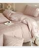 Sleeping grid full cotton long staple cotton embossed three-dimensional jacquard four piece set