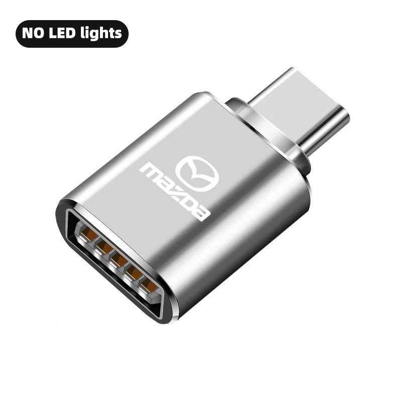 2025 Heißes Datenkabel Typ-C auf USB-Adapter Hochgeschwindigkeits-Port Zubehör für Mazda 2 3 6 5 Atenza CX3 CX5 MX5 CX7 Axela CX30 CX90 CX