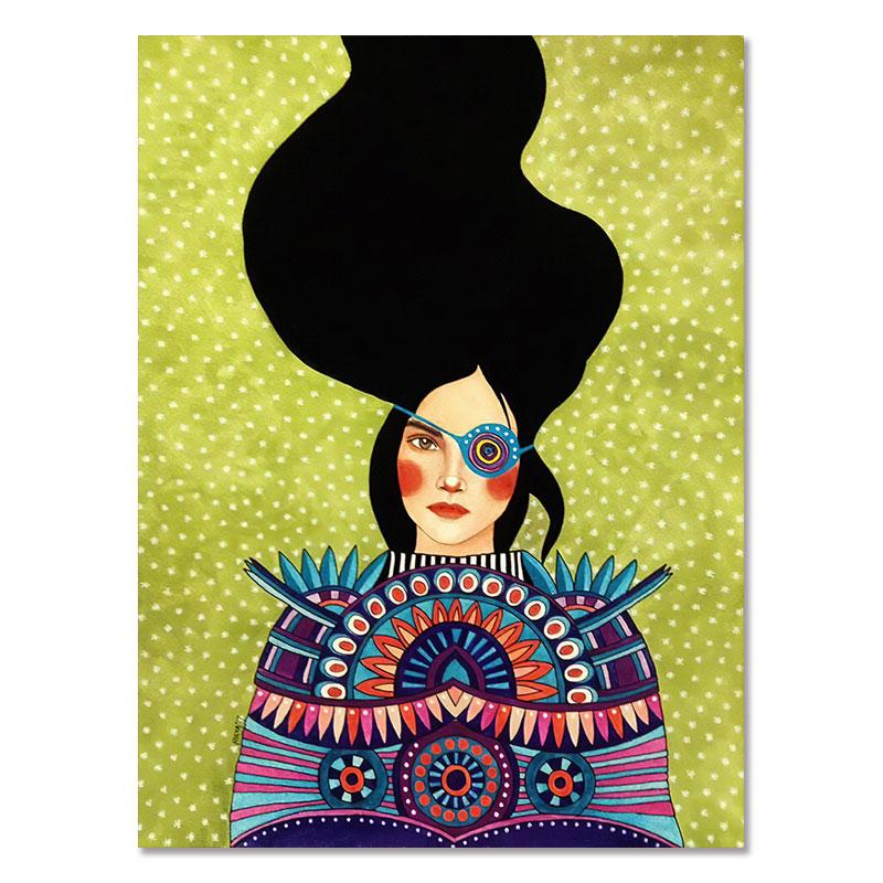 Abstract Flowers Girl Hair Wall Art Canvas Painting Bird Nordic Poster Art Prints Wall Pictures for Living Room Vintage