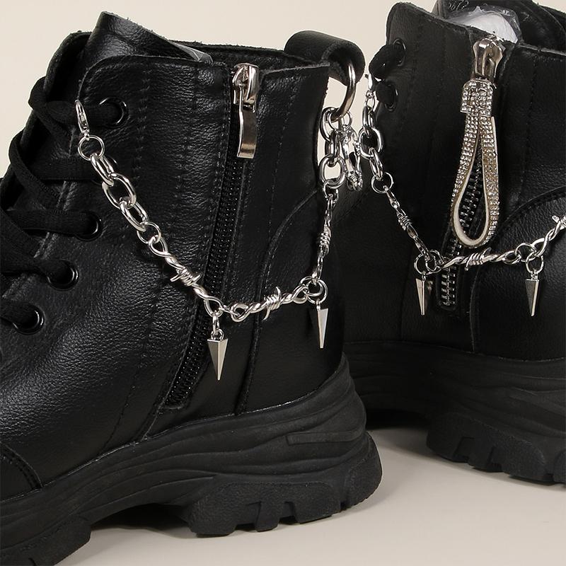 New Metal Hearts Side Shoe Chains DIY Shoe Accessories Heel Chains for Women Boots Shoes Decoration Party Fashion Jewelry Gifts