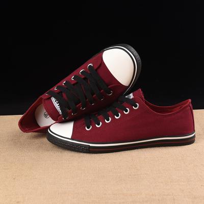 New Fashion Casual Shoes for Men Lace Up Walking Shoes Boys Canvas Flat Shoes Male Solid Color Flats Students Sneakers