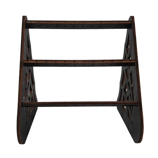 Wooden Earrings Storage Rack Strong Load-bearing Multilayer Design Rustic Design Earrings Display Holder Jewelry Organizer