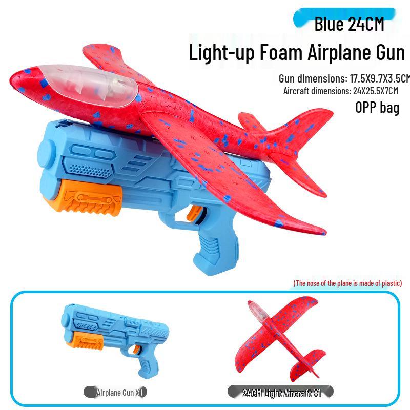 Celebrity-Endorsed Ejecting Foam Bullet Airplane: 3-in-1 Outdoor Toy for Kids