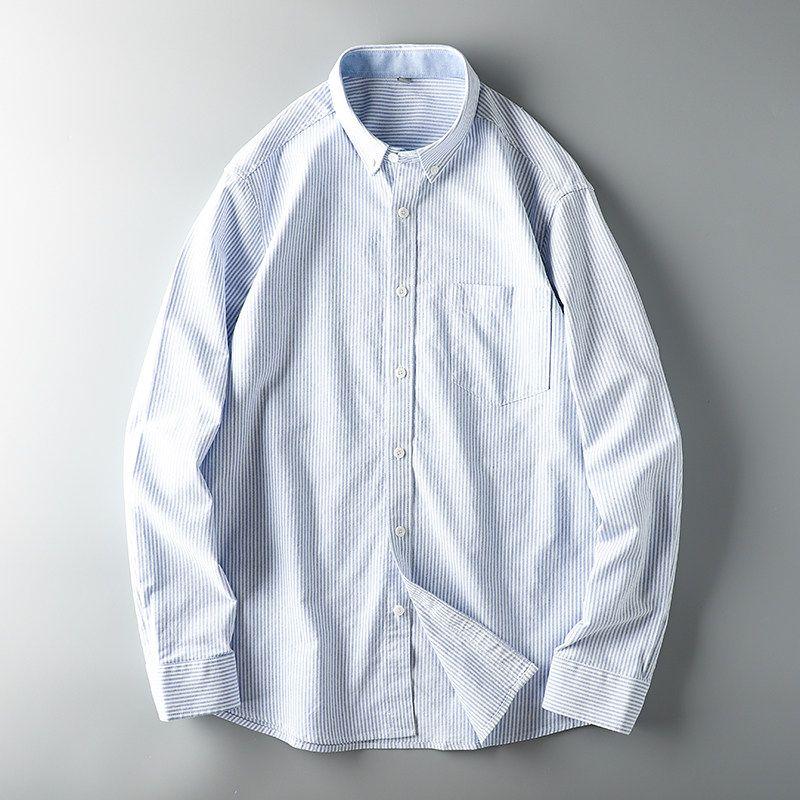 Long Sleeves Cotton Export Cattle Goods Casual White Shirt