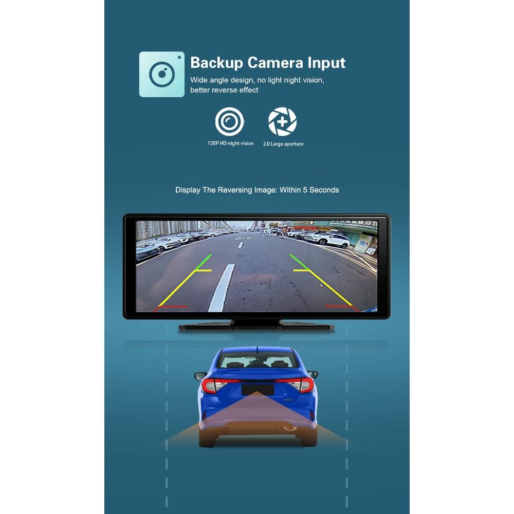 Bezdrátové autorádio Carplay Univerzální 10,26palcový dotykový displej Multimediální Přehrávač videa Android Auto Mirror Link Displej Navigace